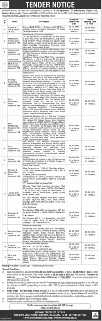 National Center for Physics Islamabad Pakistan