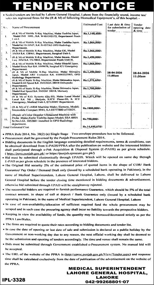 General Hospital Lahore Pakistan