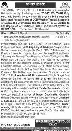 District Police Office Kalat Pakistan