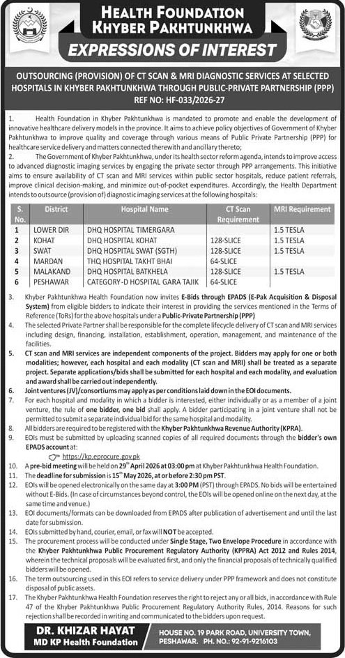 Health Foundation KPK Pakistan