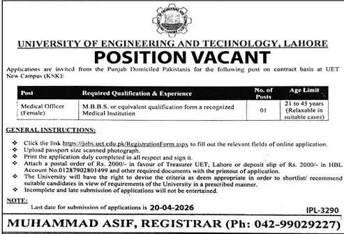UET Lahore Pakistan