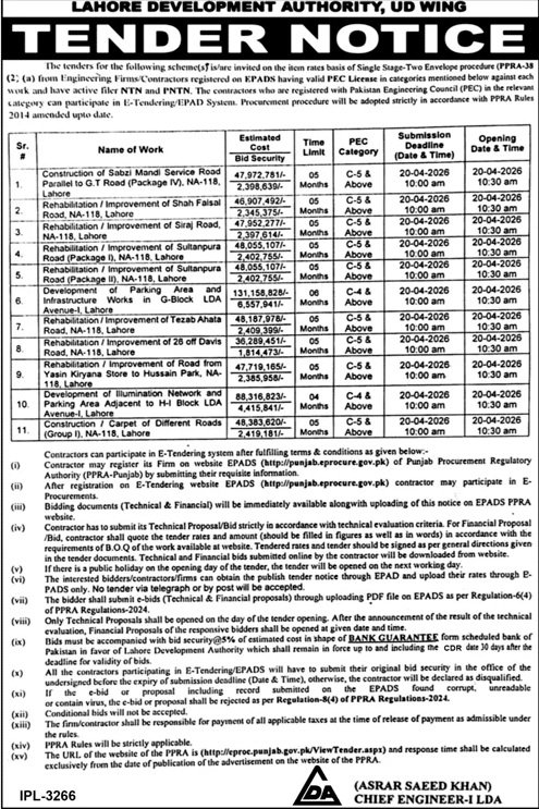 LDA Lahore Pakistan