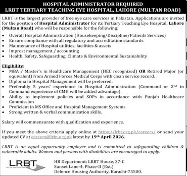 LRBT Hospital Lahore Pakistan