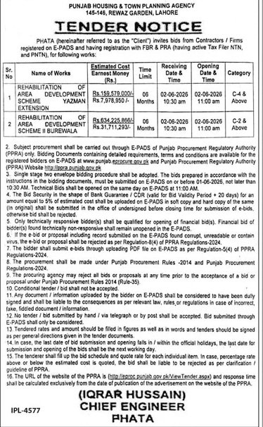 Punjab Housing & Town Planning Agency Lahore Pakistan