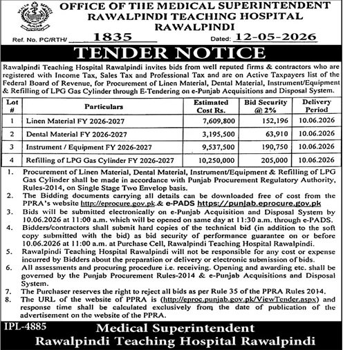 Rawalpindi Teaching Hospital Pakistan