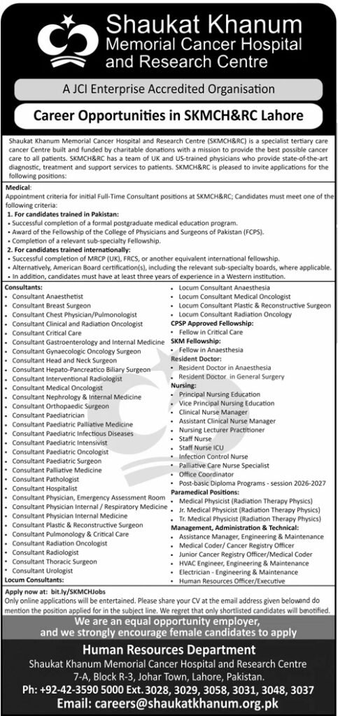 Shaukat Khanam Cancer Hospital Lahore Pakistan